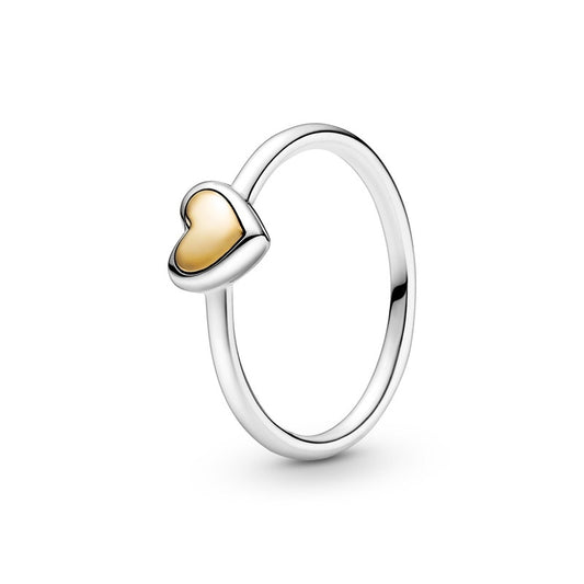 PANDORA JEWELS Mod. GOLDEN HEART - RING - Size 52-0
