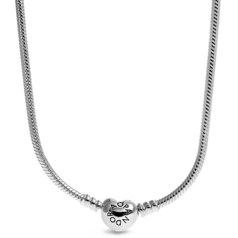 PANDORA JEWELRY Mod. MOMENT HEART CLASP SNAKE CHAIN