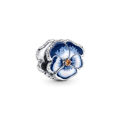 PANDORA JEWELRY Mod. BLUE PANSY FLOWER - Default Title