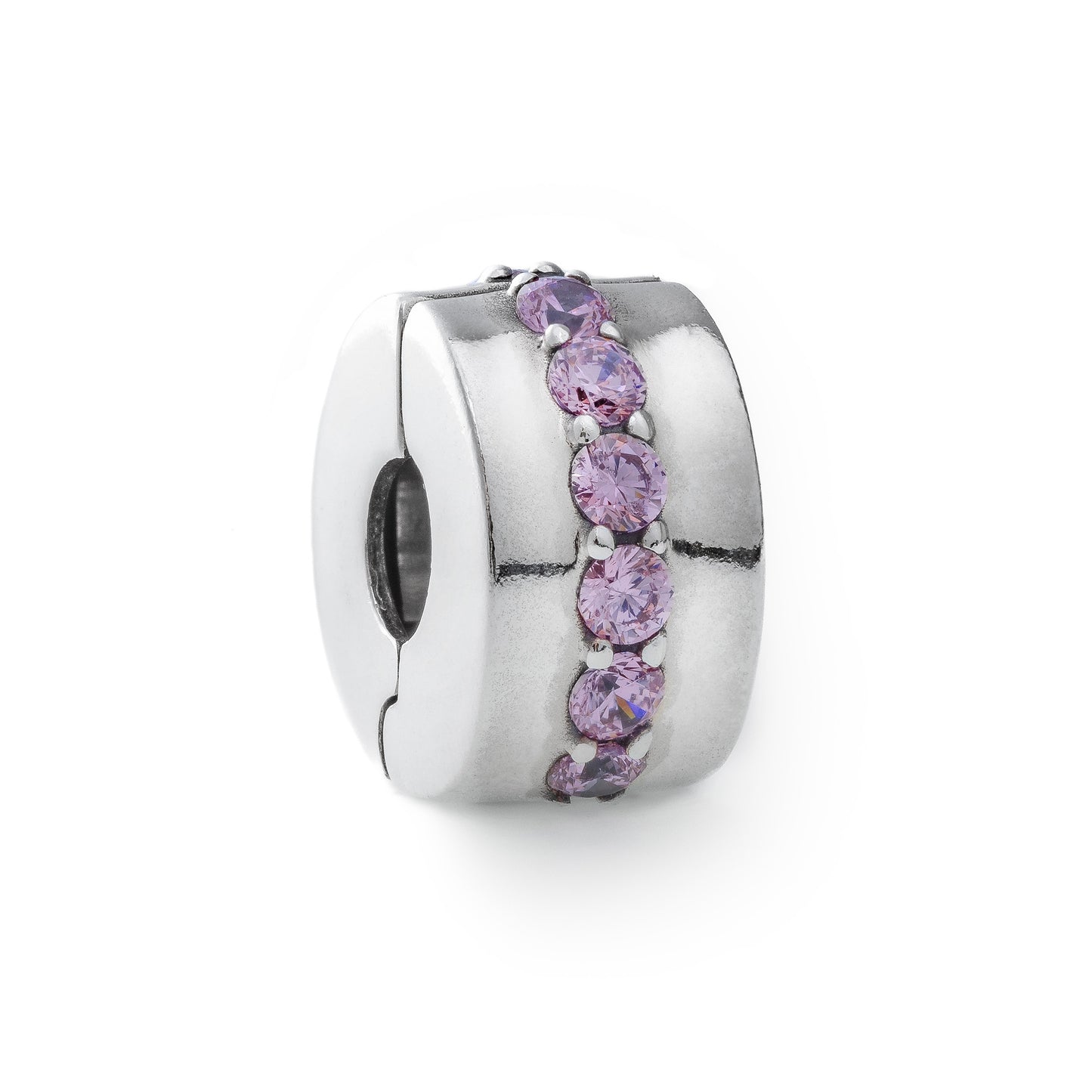 PANDORA CHARMS Mod. PINK SPARKLING ROW CLIP - Default Title