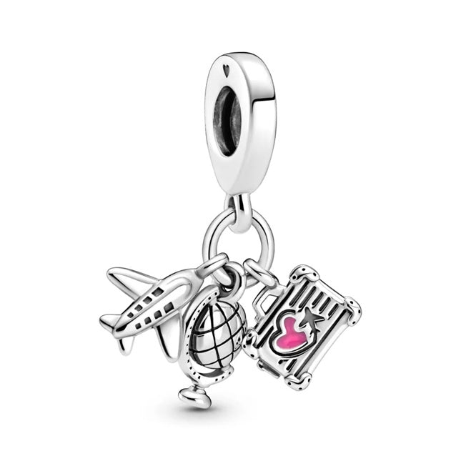 PANDORA JEWELRY Mod. AIRPLANE, GLOBE & SUITCASE - Default Title