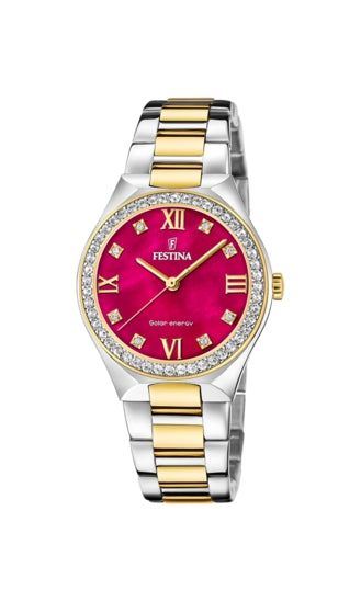 FESTINA silver/gold/red