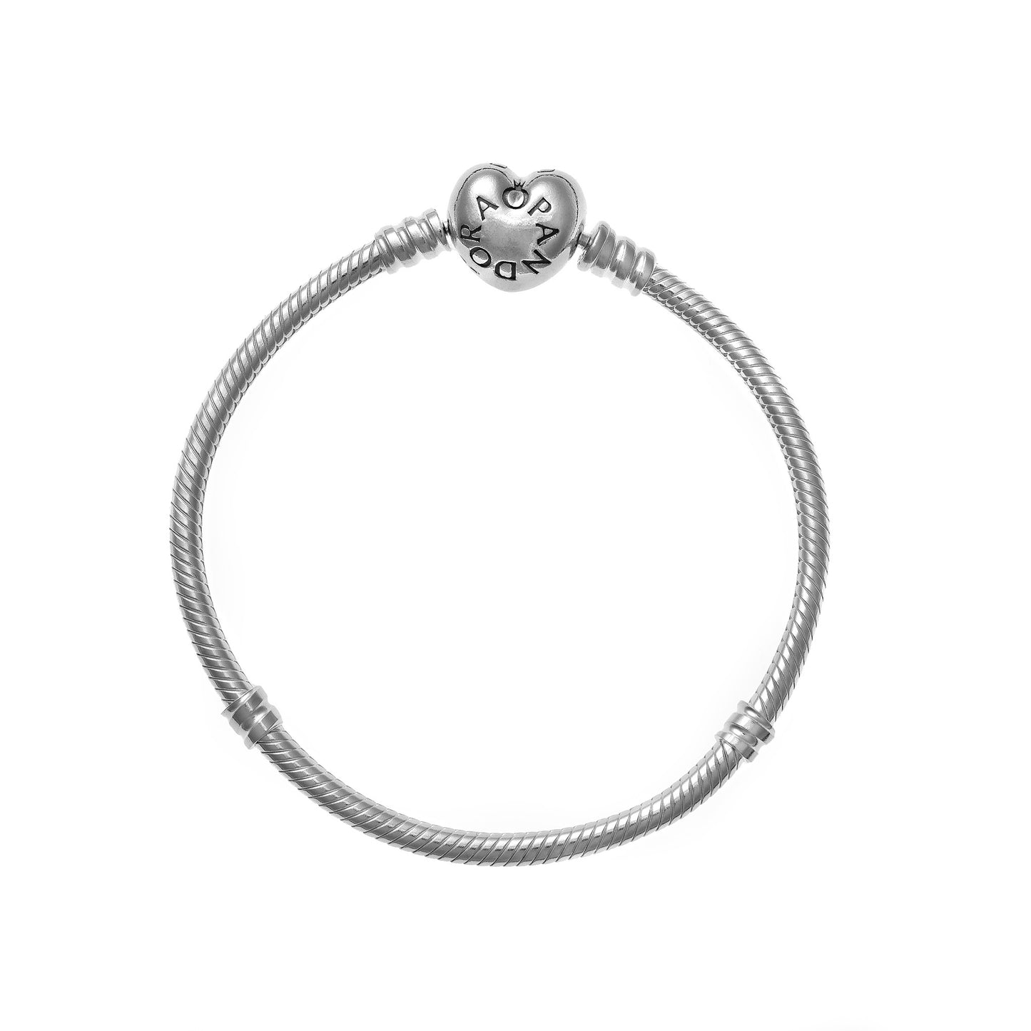 PANDORA MOMENTS COLLECTION Mod. HEART CLASP SNAKE CHAIN BRACELET - Default Title