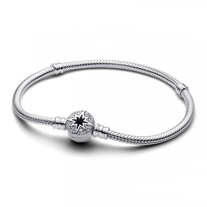 PANDORA MOMENTS Mod. NORTH STAR CLASP SNAKE CHAIN - Size 18-0