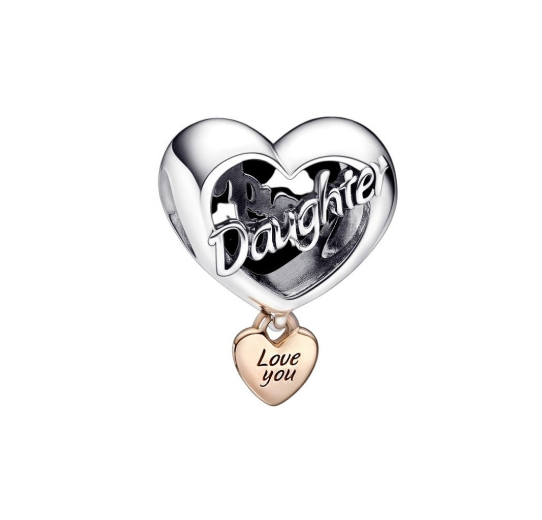 PANDORA CHARMS Mod. LOVE YOU DAUGHTER HEART - Default Title