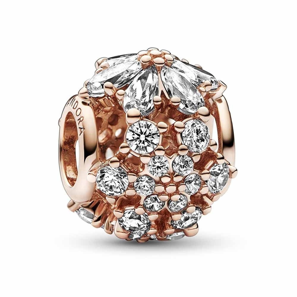 PANDORA CHARMS Mod. SPARKLING HERBARIUM CLUSTER ROUND - Bronze