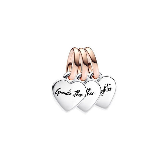 PANDORA CHARMS Mod. FAMILY GENERATION OF HEARTS SPLITTABLE