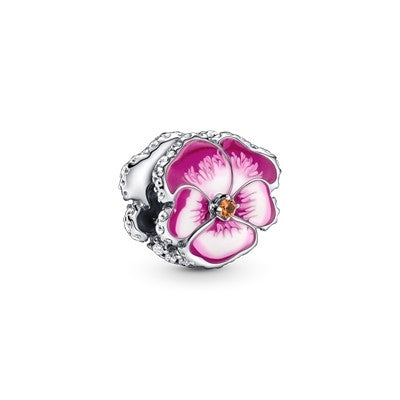 PANDORA CHARMS Mod. PINK PANSY FLOWER - Default Title