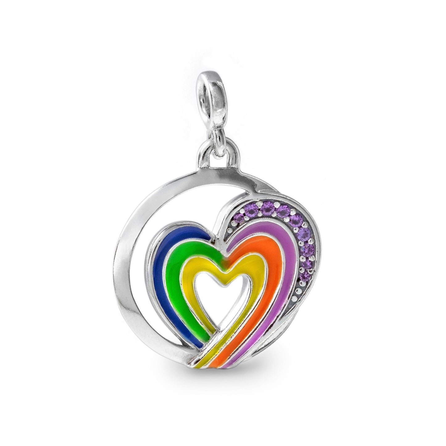 PANDORA CHARMS Mod. ME RAINBOW HEART OF FREEDOM - Default Title