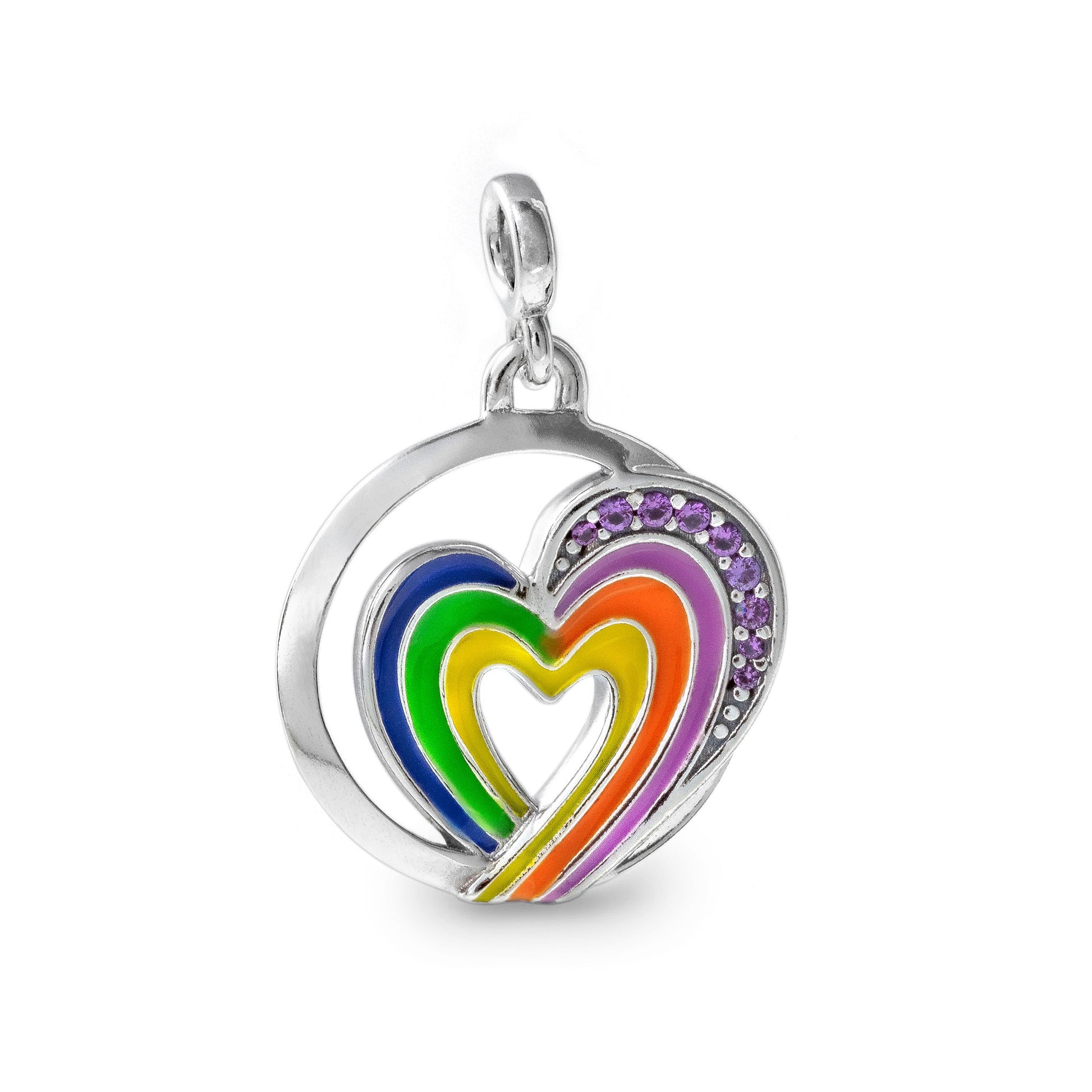 PANDORA CHARMS Mod. ME RAINBOW HEART OF FREEDOM - Default Title
