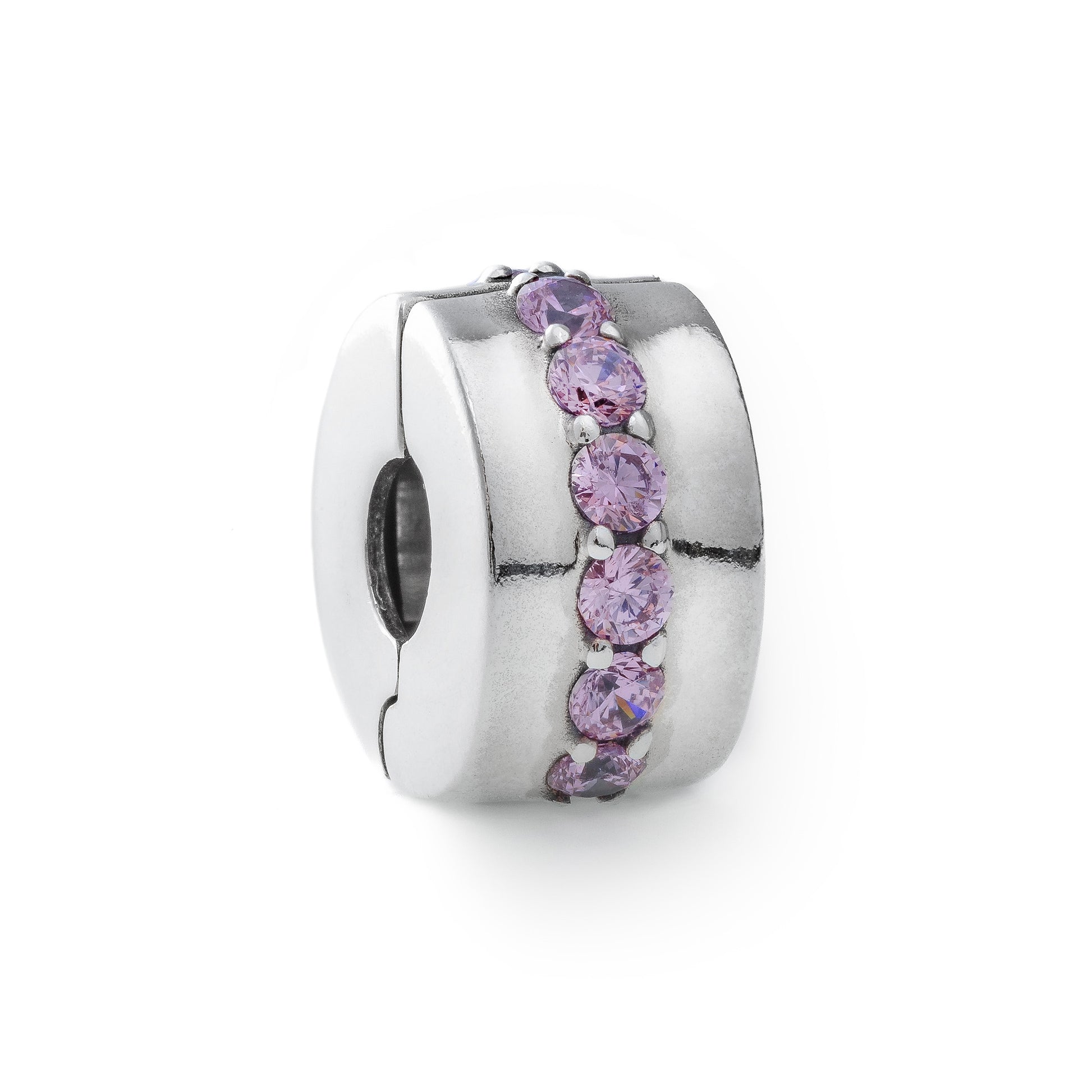 PANDORA CHARMS Mod. PINK SPARKLING ROW CLIP - Default Title