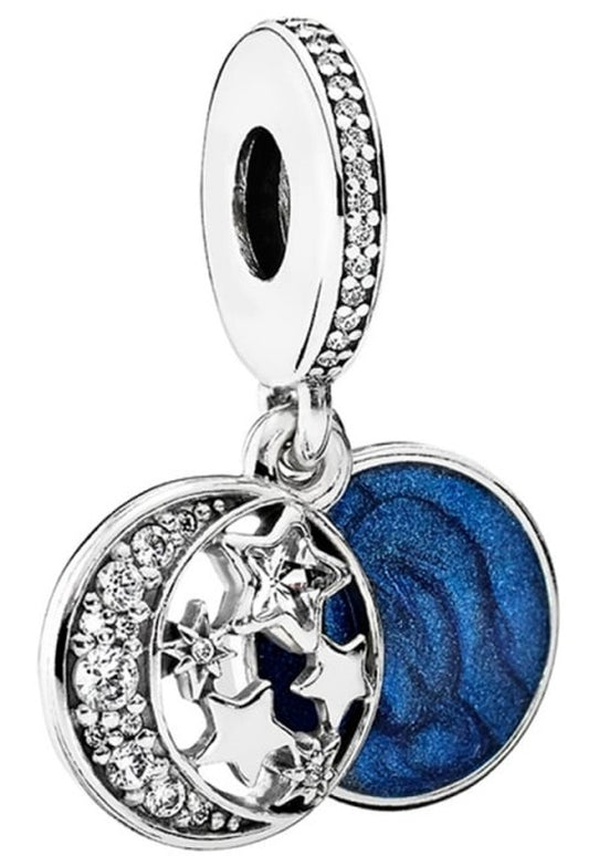 PANDORA CHARMS Mod. MOON AND STAR SILVER