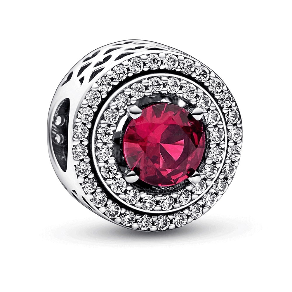 PANDORA CHARMS Mod. RED SPARKLING LEVELLED ROUND - Default Title