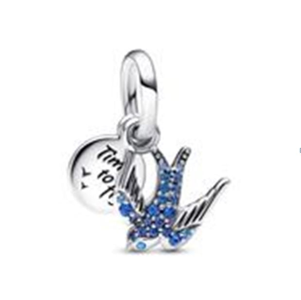 PANDORA CHARMS Mod. SPARKLING SWALLOW & QUOTE - Default Title