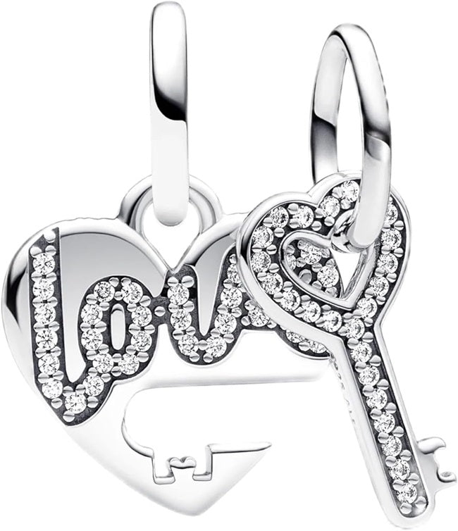 PANDORA CHARMS Mod. SPLITTABLE HEART & KEY