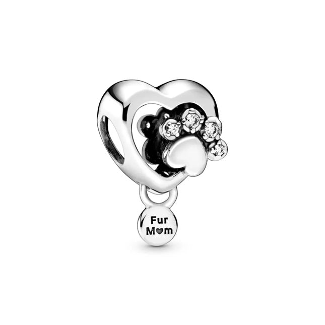 PANDORA JEWELRY Mod. SPARKLING PAW PRINT & HEART - Default Title