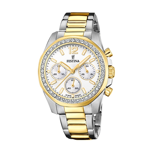 FESTINA silver/gold/white