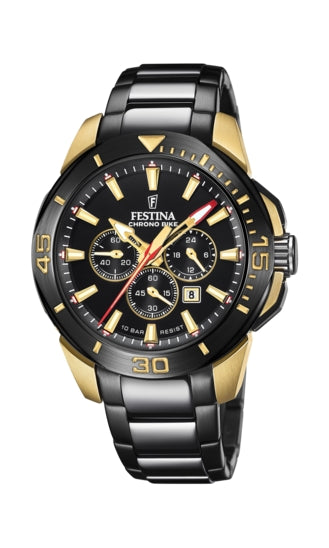 FESTINA black/black/gold