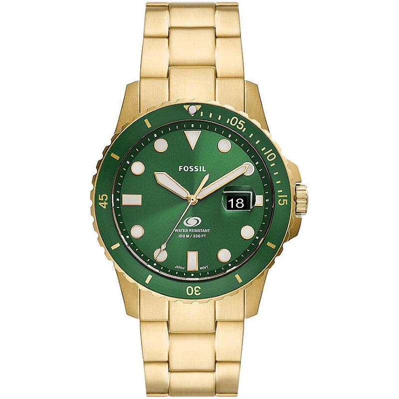 FOSSIL green/gold