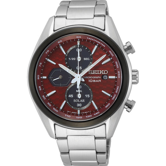 SEIKO burgudy/silver