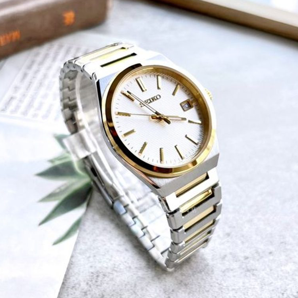 SEIKO white/silver/gold 7