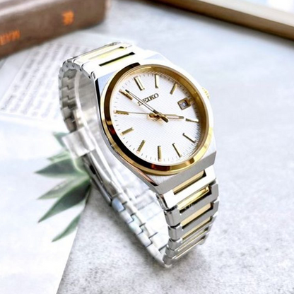SEIKO white/silver/gold 7