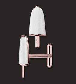 AMBROSINI JEWELS -  GEMELLI ARGENTO 925° ghiacciolo finitura rosé pietra bianca-0